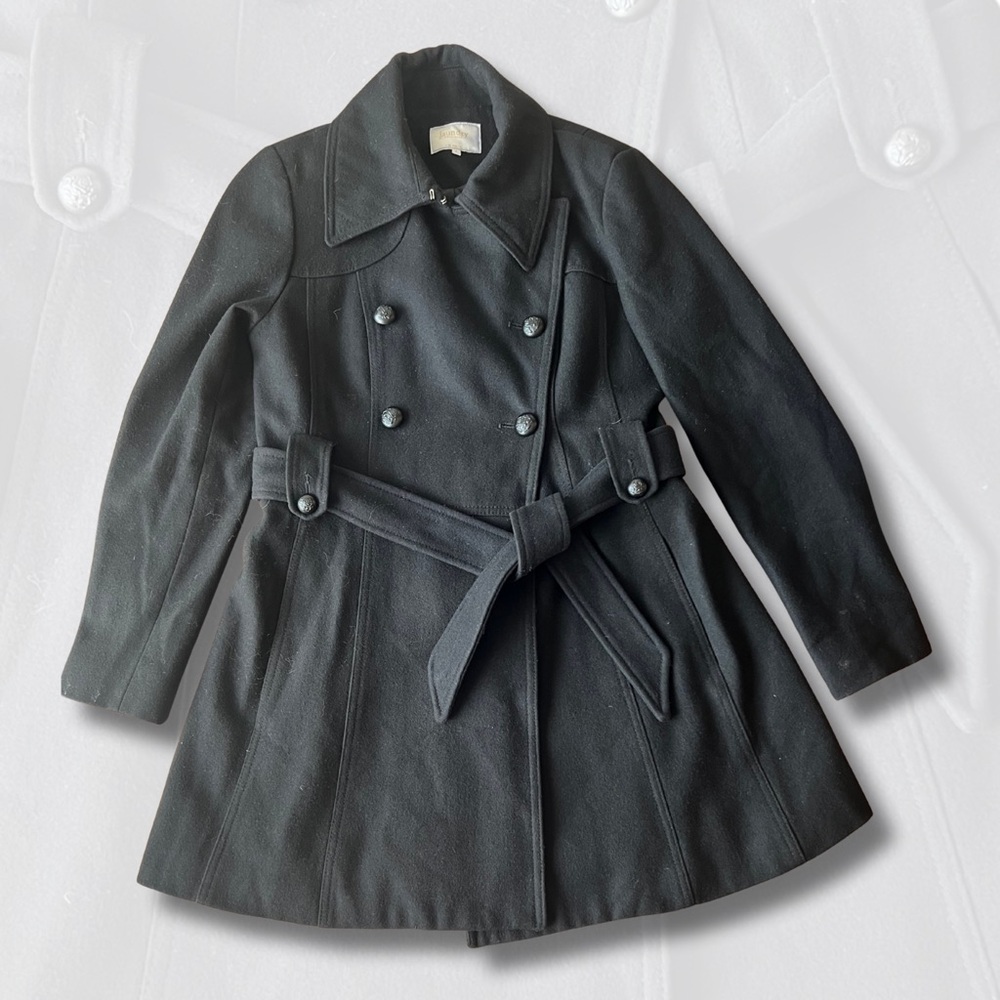 Laundry By Shelli Segal Elegant Black Pea Coat